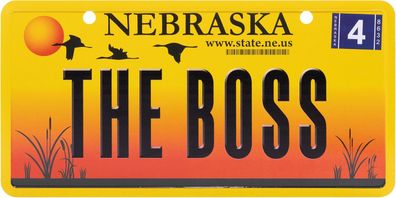 USA Kennzeichen Blech, THE BOSS , Nebraska , (8)