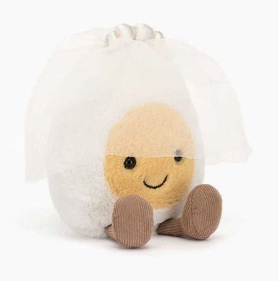 Jellycat Plüschfigur „Gekochtes Ei als Braut“ (15 cm)
