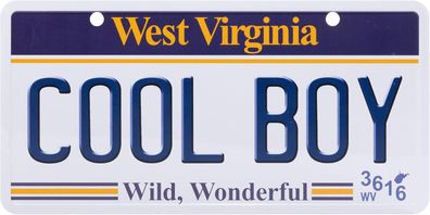 USA Kennzeichen Blech, COOL BOY , West Virginia , (9)