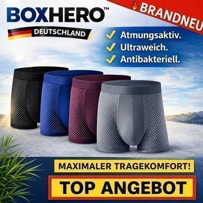 Boxhero™ Deutschland Boxer aus Bambusfasern - Boxershorts Herren Unterhosen -4er