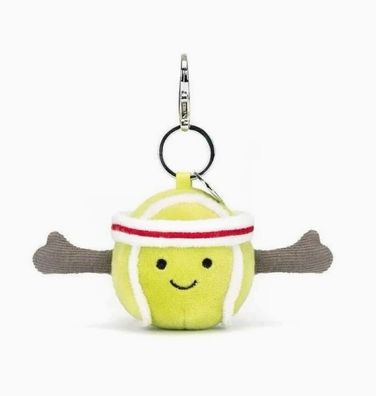 Jellycat Fun Taschenanhänger-Plüschtier - 10 cm Tennisball