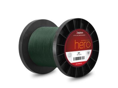 Delphin HERO 4 / grün - 1000 m - 0,14 mm / 9,1 kg - geflochtene Schnur