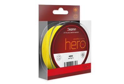Delphin HERO 4 / gelb - 117 m - 0,18 mm 12,3 kg - geflochtene Schnur