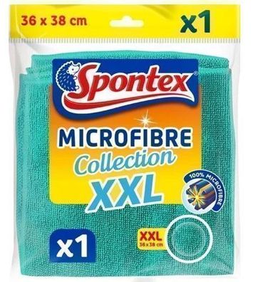 Spontex Mikrofaser-Wischtuch, Wirtschaftliches Reinigungstuch, 2er-Pack