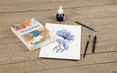 Clairefontaine Goldl AquarelBl 300g A2 20Bl mittel