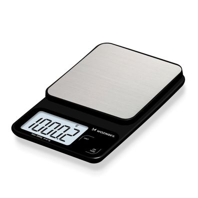 Wozinsky WAK-2252 Küchenwaage bis 5 kg LCD Tara Edelstahl Schwarz Silber