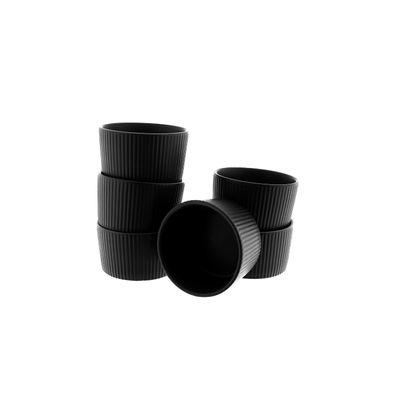 Muffinform Dessertschalen 6er Set aus Porzellan - Riffel Design