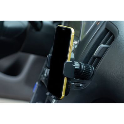 Maxlife MXCH07 Auto Handyhalterung Schwarz mit Saugnapf Lüftungsgitterclip und