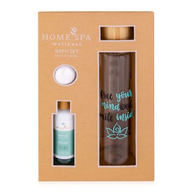 Geschenkset HOME SPA mit Trinkflasche