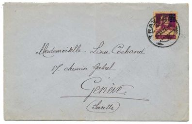 Schweiz 1921 Nr 160b BRIEF EF X6973D2
