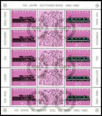 Schweiz BLOCK Kleinbogen 1980-1989 Nr 1214-1215 S027566