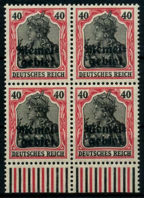 MEMEL 1920 Germania Nr 6 postfrisch Viererblock URA X6F4C1E
