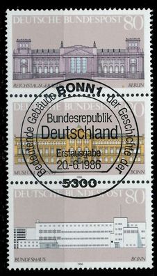 BRD ZD AUS BLOCK 20 Nr 1287 + 1288 + 1289 ESST ZENT X7D804A
