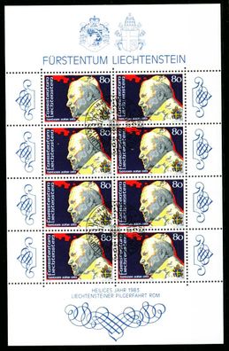Liechtenstein BLOCK Kleinbogen Nr 830 ESST KLEI S53157A