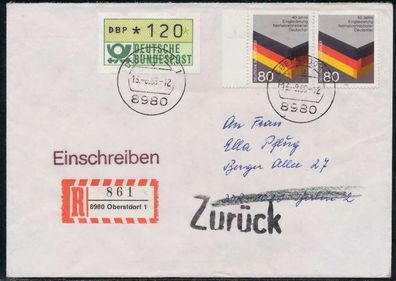 BRD ATM1-120 BRIEF MIF in die DDR Retoure X7E45C2