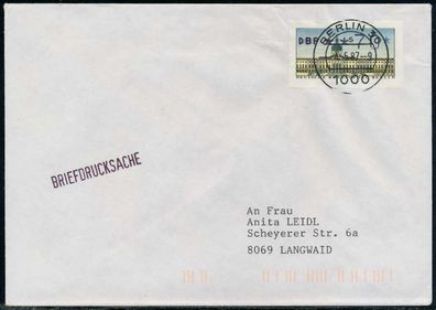BERLIN ATM 1-070 Briefdrucksache EF FDC X7E46BA