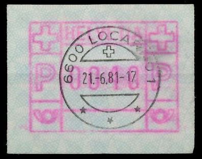 Schweiz ATM A3 Nr 3yavI 0040 zentrisch gestempelt X7E6562