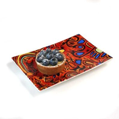 Better World Arts Aboriginal Cake Plate 'Ngurunderi' 17,5x12 cm 1 St