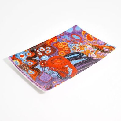Better World Arts Aboriginal Cake Plate 'Seven Sisters Red' 17,5x12 cm 1 St