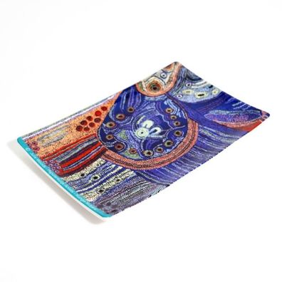 Better World Arts Aboriginal Cake Plate 'Two Sisters' 17,5x12 cm 1 St