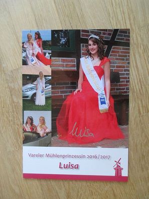 Vareler Mühlenprinzessin 2016/2017 Luisa - handsigniertes Autogramm!!!