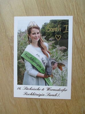 16. Sächsische und Wermsdorfer Fischkönigin 2015-2017 Sarah Appenfelder - Autogramm!!