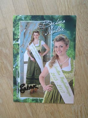 Spalter Hopfenkönigin 2015-2017 Barbara Müller - handsigniertes Autogramm!!!