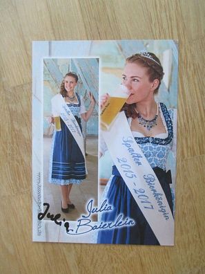 Spalter Bierkönigin 2015-2017 Julia Baierlein - handsigniertes Autogramm!!!
