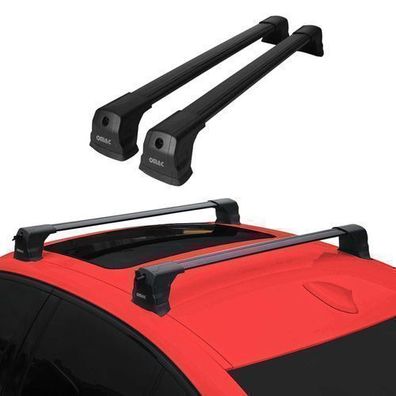 Dachträger Gepäckträger für Jeep Renegade 2014-2024 Aluminium Schwarz 2tlg