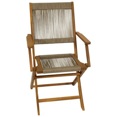 Gartensessel Klappsessel, Akazie + Rope, 2-er Set