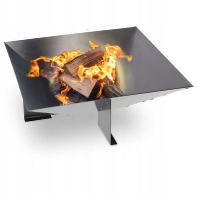 KADAX Gartenfeuerstelle, Feuerwanne, Gartenfeuer, Quadratisch, 56 cm