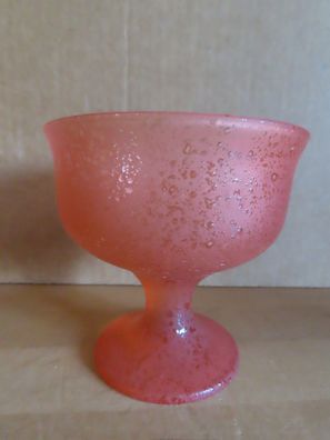 Eisschale Dessertschale Glas orange ca. 10 cm H