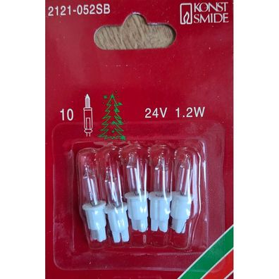 Ersatzbirne für Minilichterketten 5er Steckfassung weiß 24V 1,2W 2121-052