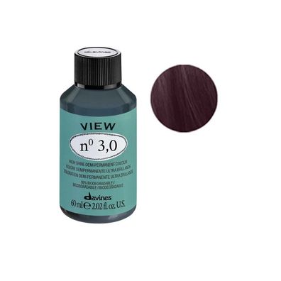 Davines, View, Creme-Toner für die Haarfärbung, 3,0, Dunkelbraun, 60 ml