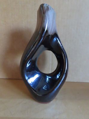 Vase kleine Vase in der Mitte ein Loch zweifarbig ca.16,5 cm H