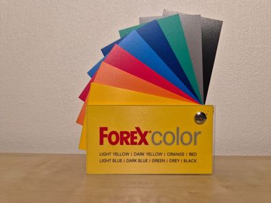 FOREX® COLOR PVC Hartschaumplatte 3mm - je Farbe eine Platte 175 x 275mm