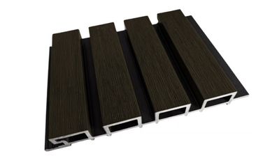 Akustikpaneele Outdoor WPC langlebig Holzdekor in Dunkelbraun 2350 x 219 x 26mm