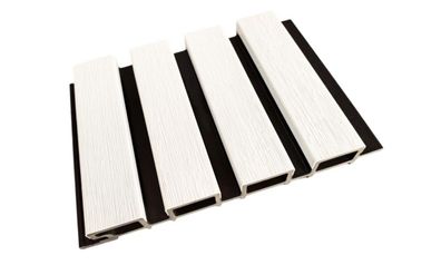 Akustikpaneele Outdoor WPC langlebig Holzdekor in WEISS 2350 x 219 x 26mm