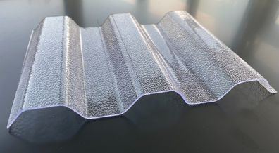 Polycarbonat Wellplatte 76/18 klar TRAPEZ 1,2mm PC Lichtplatte Sonderposten