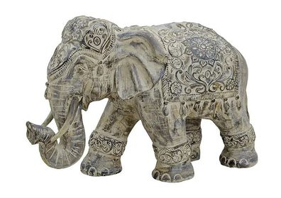 Elefant in grau aus Polyresin 50 x 22 x 34 cm Deko Gartendeko Frühling