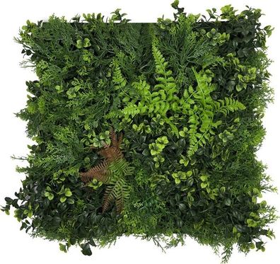 JANGAL Modular Wall Pflanzenwand 520 x 520 mm Design Feral Green Mixed Flora