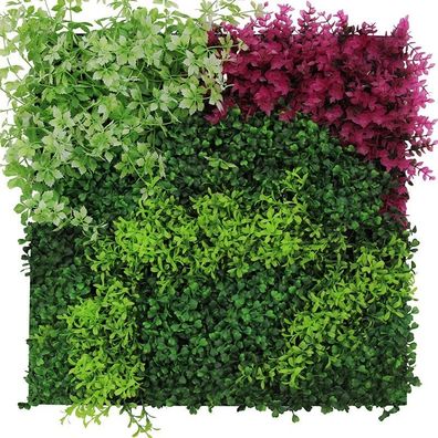JANGAL Modular Wall Pflanzenwand 520 x 520 mm Design Flora Pink Mixed Flora