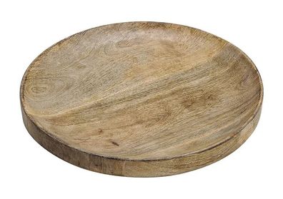 Holzschale Ø 30 cm Mangoholz Dekoschale rund Schale natur braun