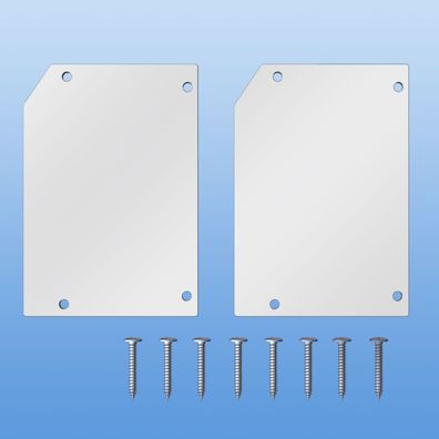 Endkappenset 100x70mm Aluminium für Kastenrinne Weiß / Grau / Braun / Anthrazit