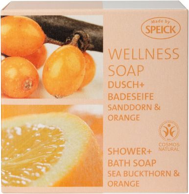 Made by Speick Wellness Soap, Dusch + Badeseife Sanddorn & Orange 200g