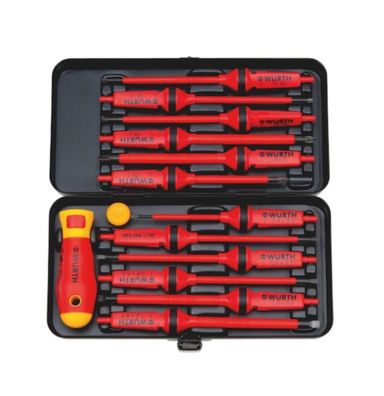 Würth VDE-Schraubendreher-Satz Schraubenzieher Set 14-teilig Dreher 061390014