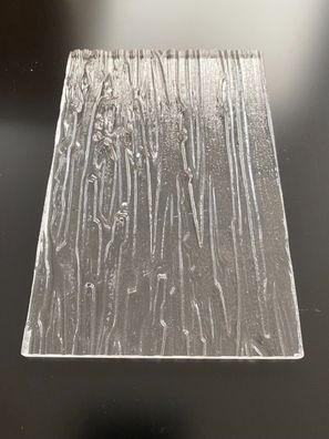 Acrylglas Struktur Baumrinde 6mm farblos klar Sichtschutz Balkon Trennwand GC 41