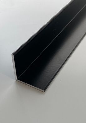 WINKEL Schwarz RAL9005 Pulverbeschichtet Aluwinkel Alu Aluminium Winkelprofil