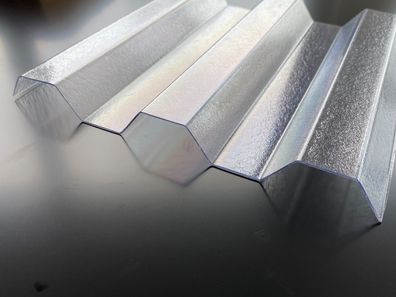 Polycarbonat Wellplatten Trapez 76/18 klar PC Lichtplatte 100% Recyclingmaterial