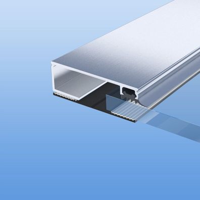 Verlegeprofil Randprofil 60mm Breite für Glas, ESG, VSG, Stegplatten 6-32mm